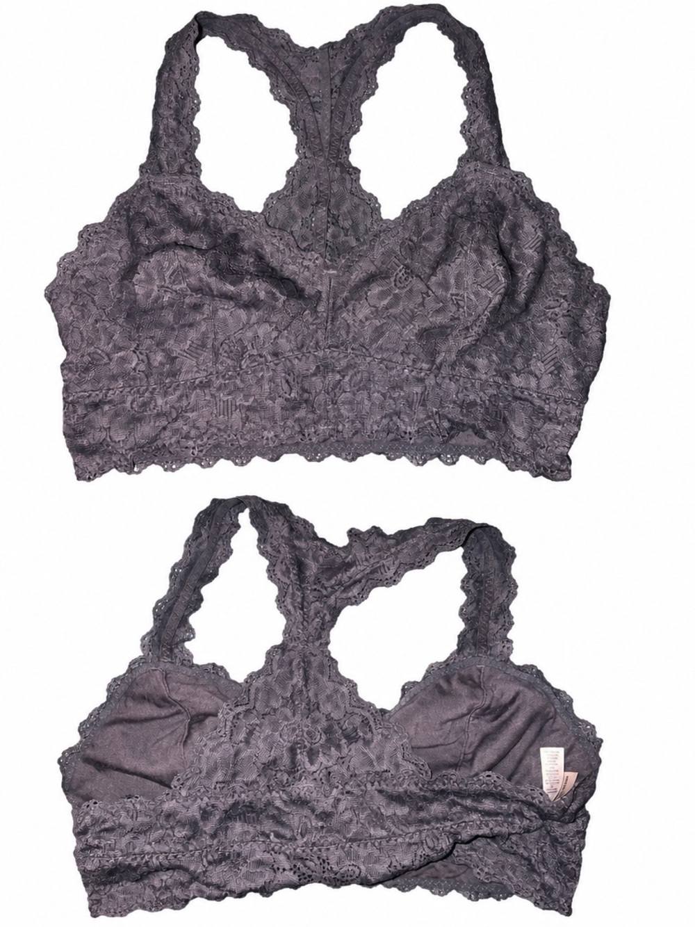 🍓Felina Lace Racerback Bralette in Charcoal GrayLarge 🍓